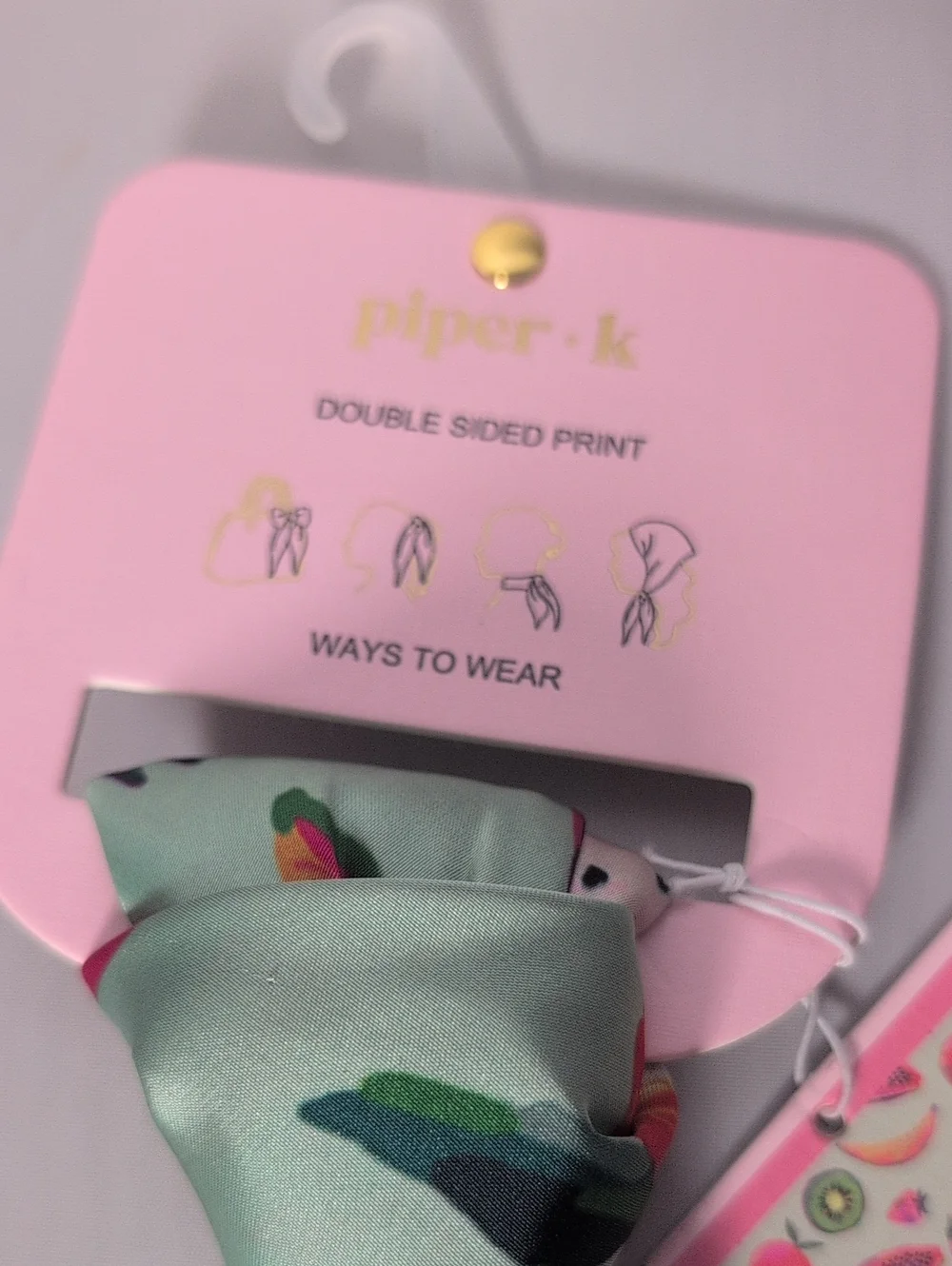 Piper K Fruit Theme Double Sided Print Scarf